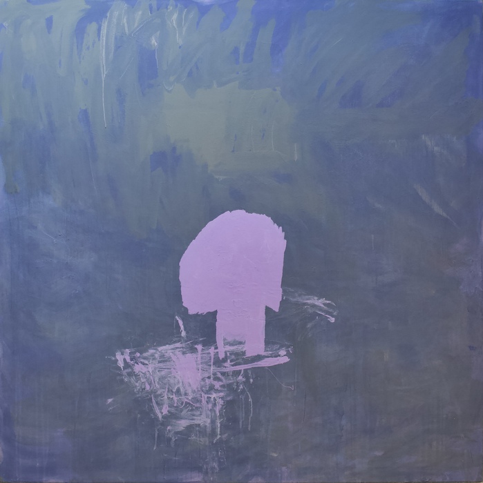 Ife 4005 Blue purple Acrylic paint on canvas 160 x 160 cm, 2023